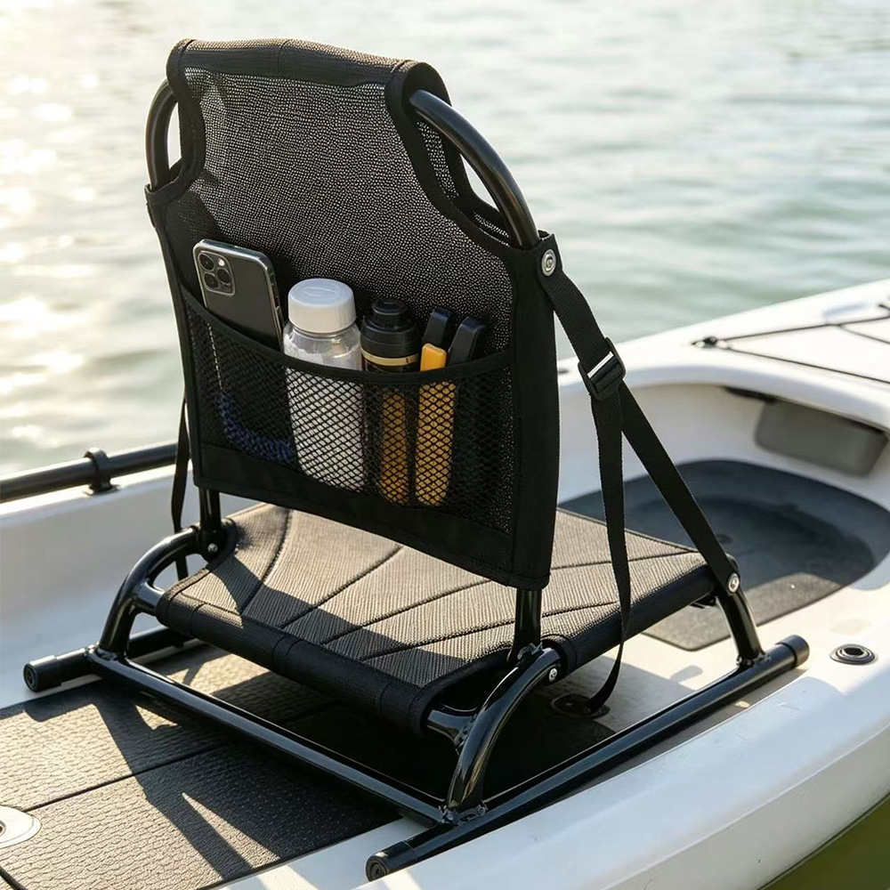 Fishing Boat Aluminum - Asiento Portátil de Aluminio con Respaldo